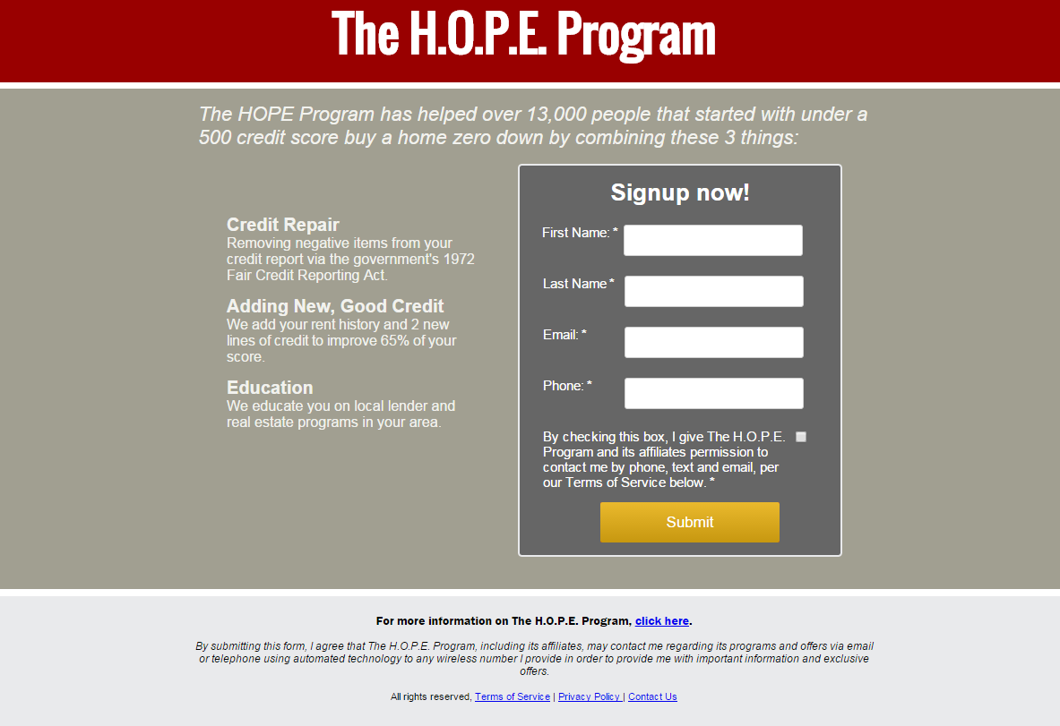 HOPE Program screenshot