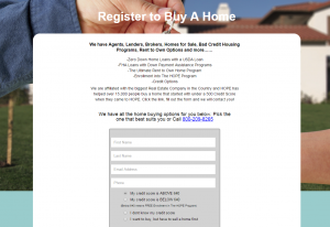 Register to Buy a Home Screenshot